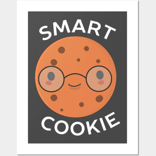 Kawaii Smart Cookie Pun T-Shirt Posters and Art